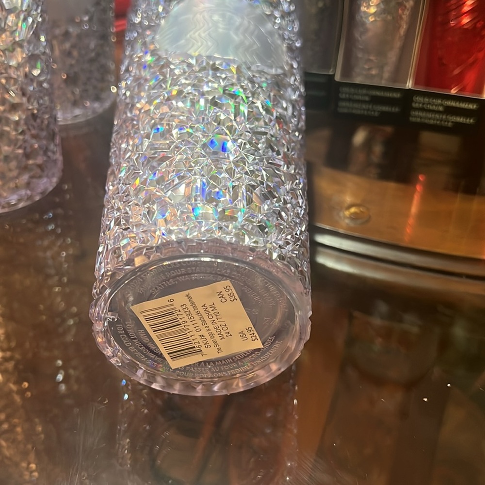 Starbucks 24oz Crystal Cup and Straw 2024 
Sparkling NWT - Picture 3 of 3